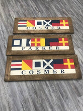 Load image into Gallery viewer, Rustic Marlin Nautical Flag Sign