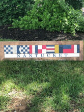 Load image into Gallery viewer, Rustic Marlin Nautical Flag Sign