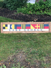 Load image into Gallery viewer, Rustic Marlin Nautical Flag Sign