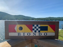 Load image into Gallery viewer, Rustic Marlin Nautical Flag Sign