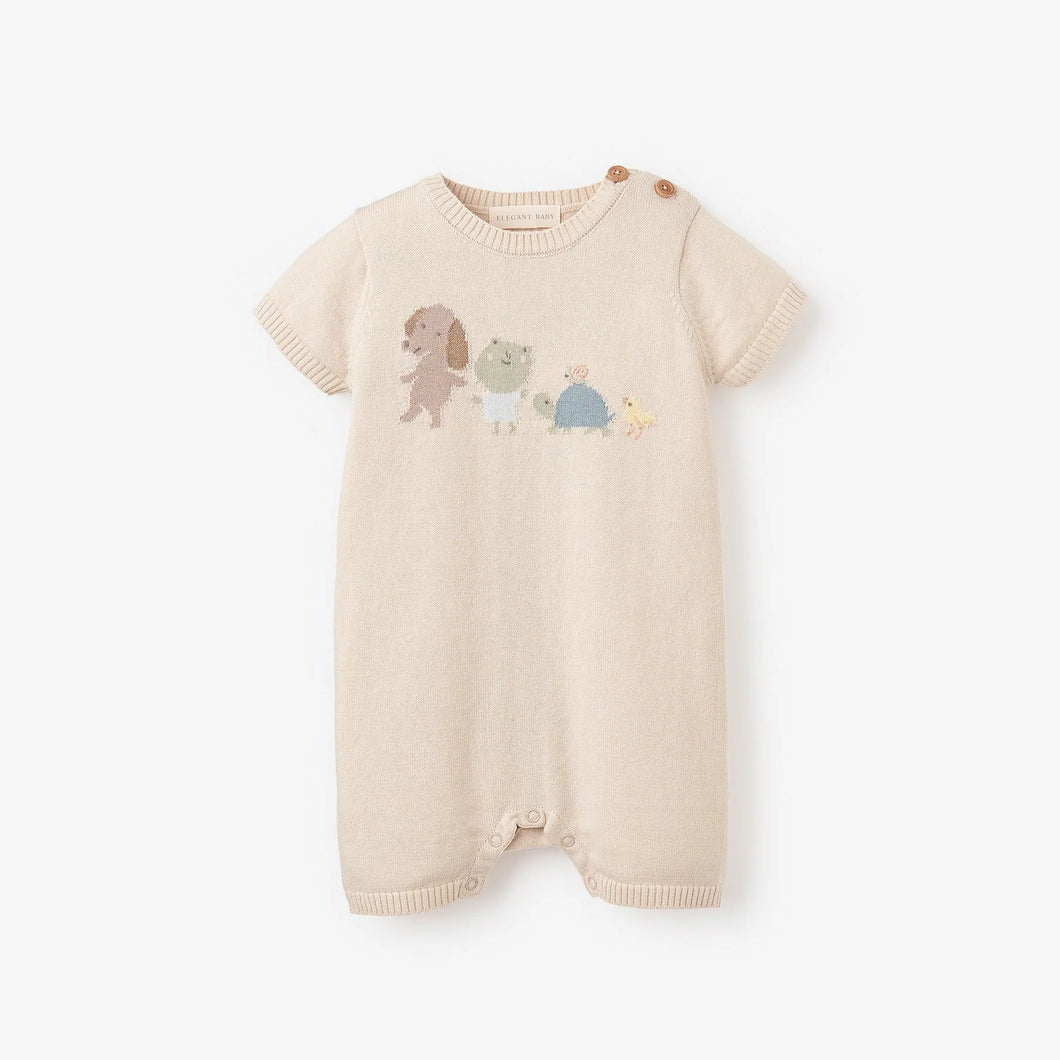 Elegant Baby Pond Friends Knit Shortall