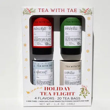 Load image into Gallery viewer, Holiday Tea Flight Retail Gift Box - 4 Mini Tea Tubes
