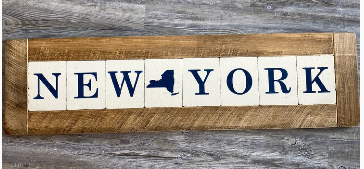 Rustic Marlin NY Classic Sign