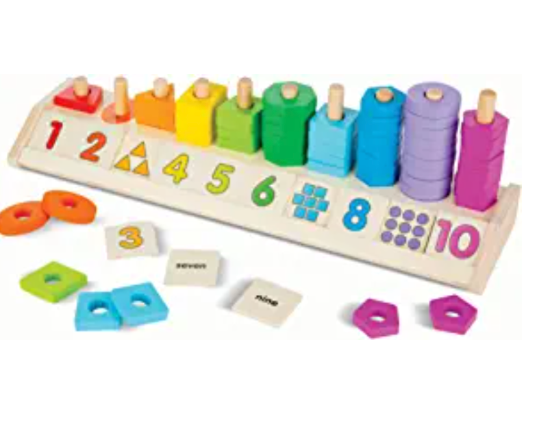 Counting shape stacker